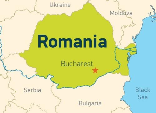 búkarest á korti
