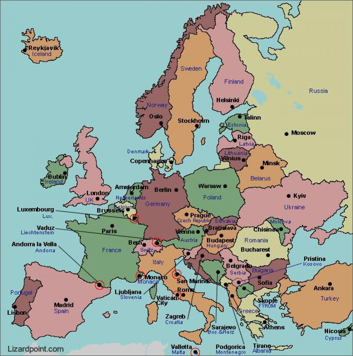 Kort af búkarest evrópu