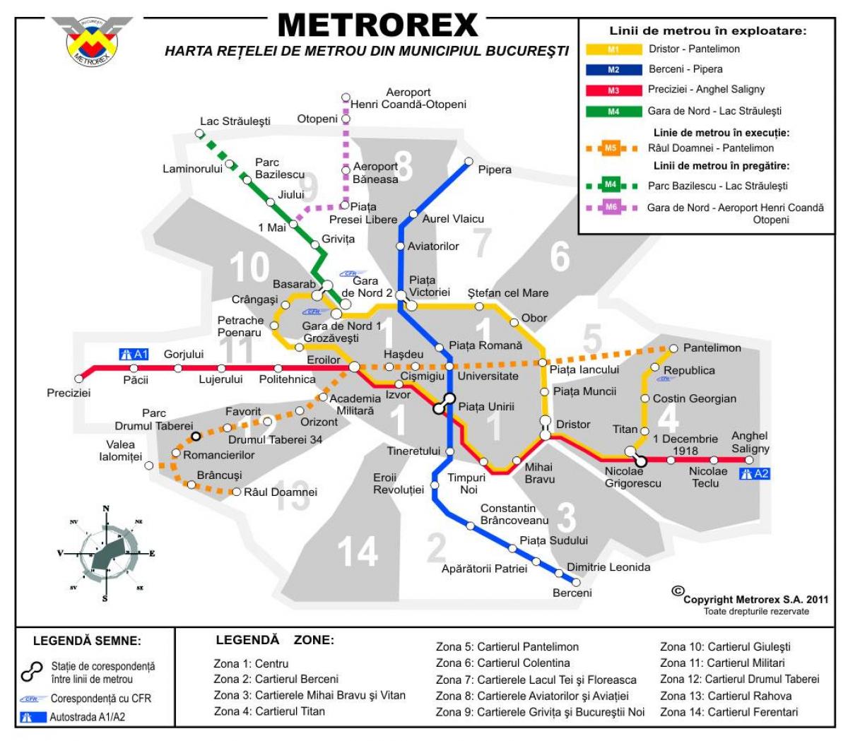 Kort af metrorex 