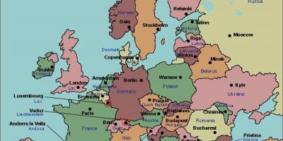 Kort af búkarest evrópu